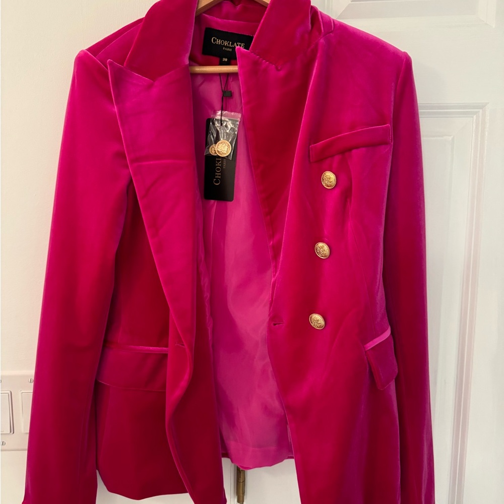 Pink velvet jacket